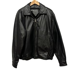 Vilanto Men's Vintage Leather Jacket Large